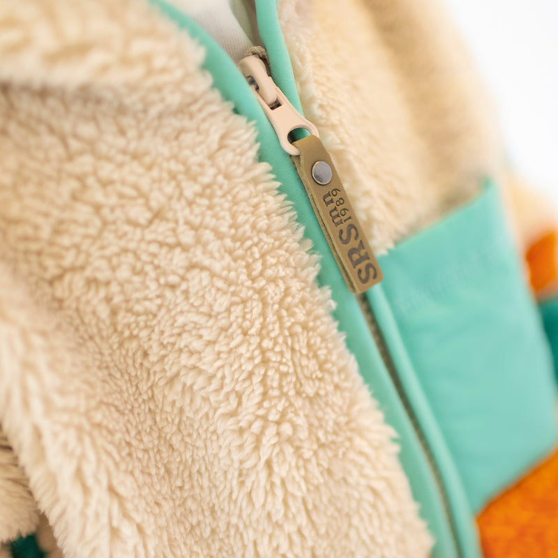 Colorblock plush jacket, baby