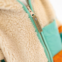 Colorblock plush jacket, baby