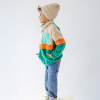 Colorblock plush jacket, child
