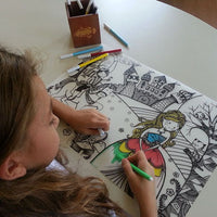 Table Top Colouring Mat, Princess