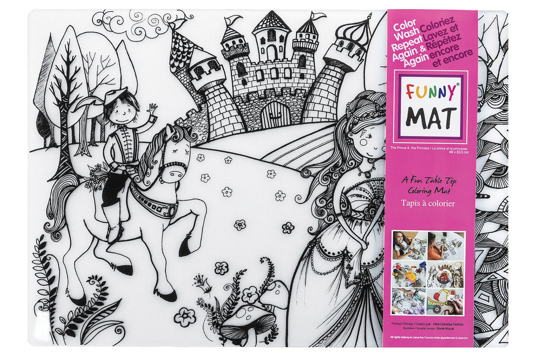 Table Top Colouring Mat, Princess