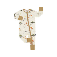 Footless Sleeper with Fold-over Cuffs - Safari