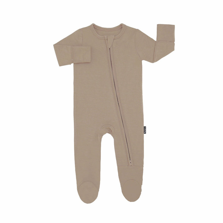 Footless Sleeper with Fold-over Cuffs - Sandstone