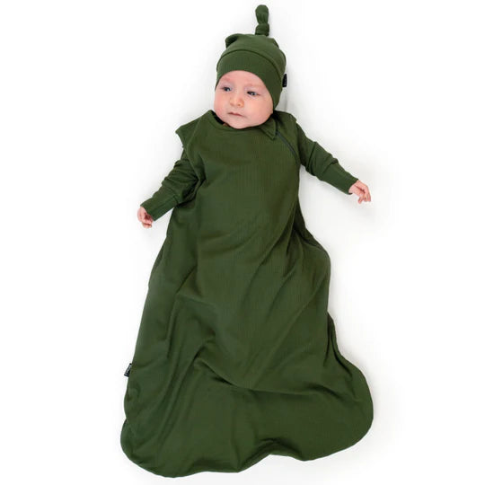 1.0 TOG Ribbed Bamboo Sleep Sack - Forest Green