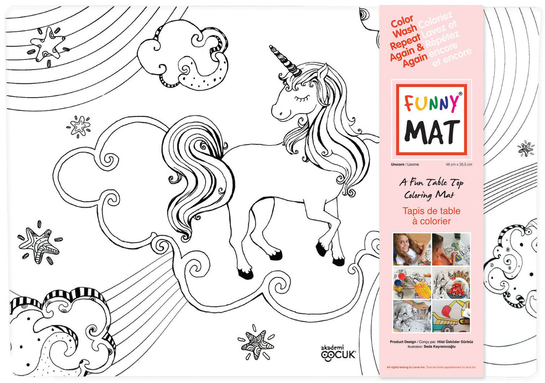 Table Top Colouring Mat, Unicorn