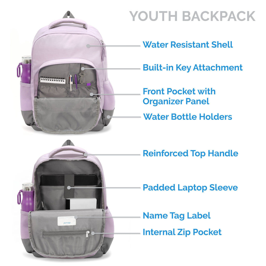 Youth Backpacks | Lilac