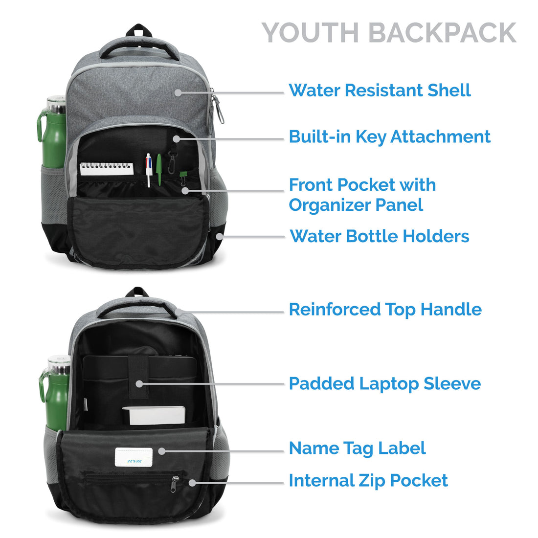 Youth Backpacks | Grey