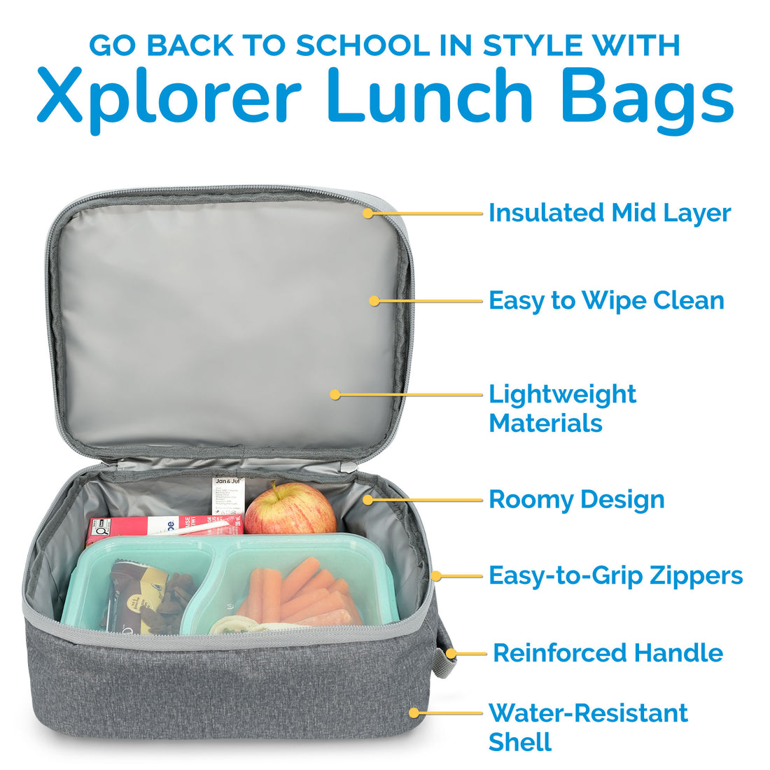 Kids Lunch Bag | Heather Grey