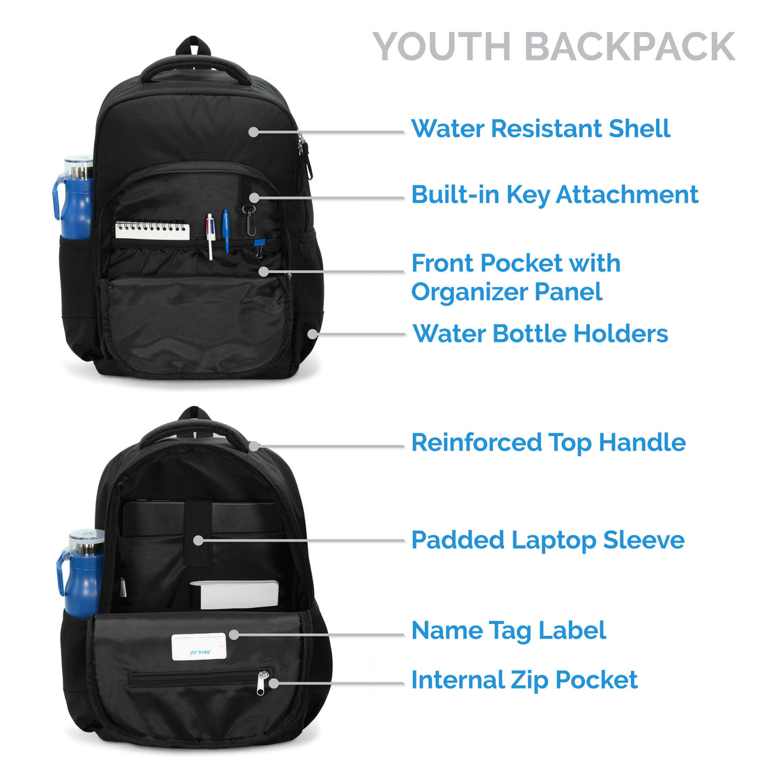 Youth Backpacks | Black