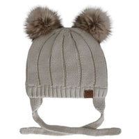 Cotton Knit Pom Pom Hat (Multiple Colors)