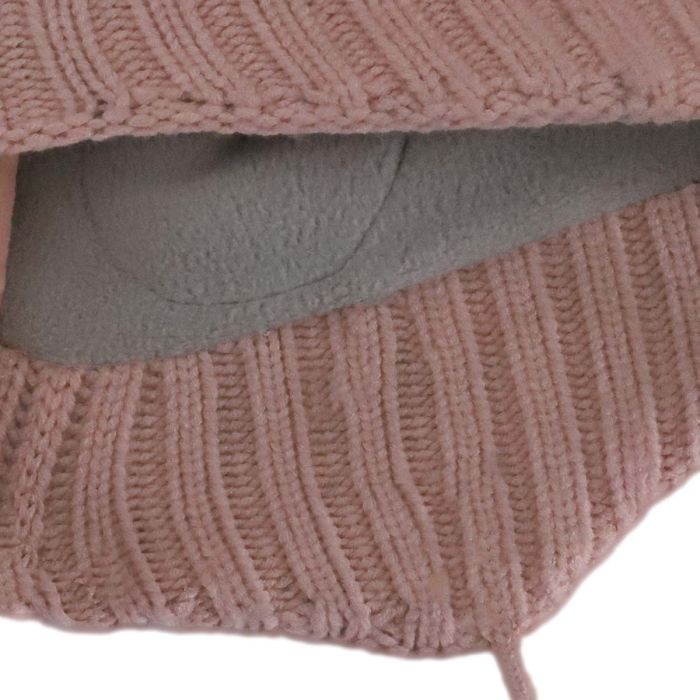 Knit Earflaps Fleece PomPom Hat (Multiple Colours)