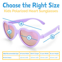 Polarized Heart Sunglasses | Frosty Lavender