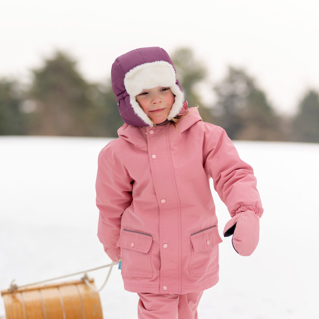 Kids Insulated Winter Hats | Dark Plum