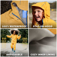 Kids Fleece Lined Rain Jackets | Pink Ponies