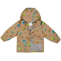 Kids Fleece Lined Rain Jackets | Skater Dinos