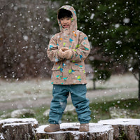 Kids Fleece Lined Rain Jackets | Skater Dinos