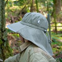 Kids Water Repellent Adventure Hats | Army Green