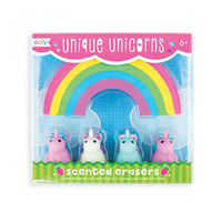 unique unicorn strawberry scented erasers