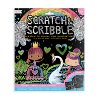 princess garden scratch and scribble scratch art kit