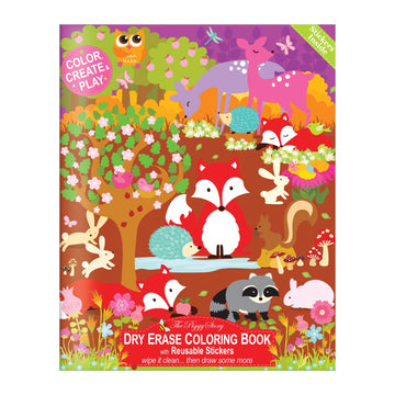 Fox and Woodland Animals Dry Erase Coloring Book