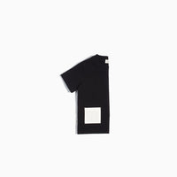"MILES BASIC" BLACK T-SHIRT WITH CONTRASTING PATCH POCKET