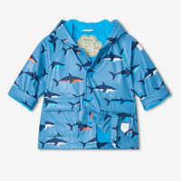 Swimming Sharks Colour Changing Baby Raincoat