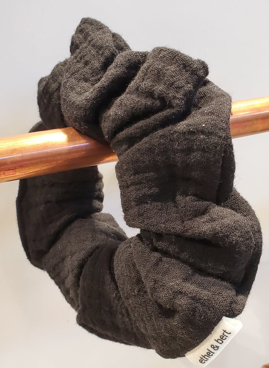 The black waffle knit scrunchie