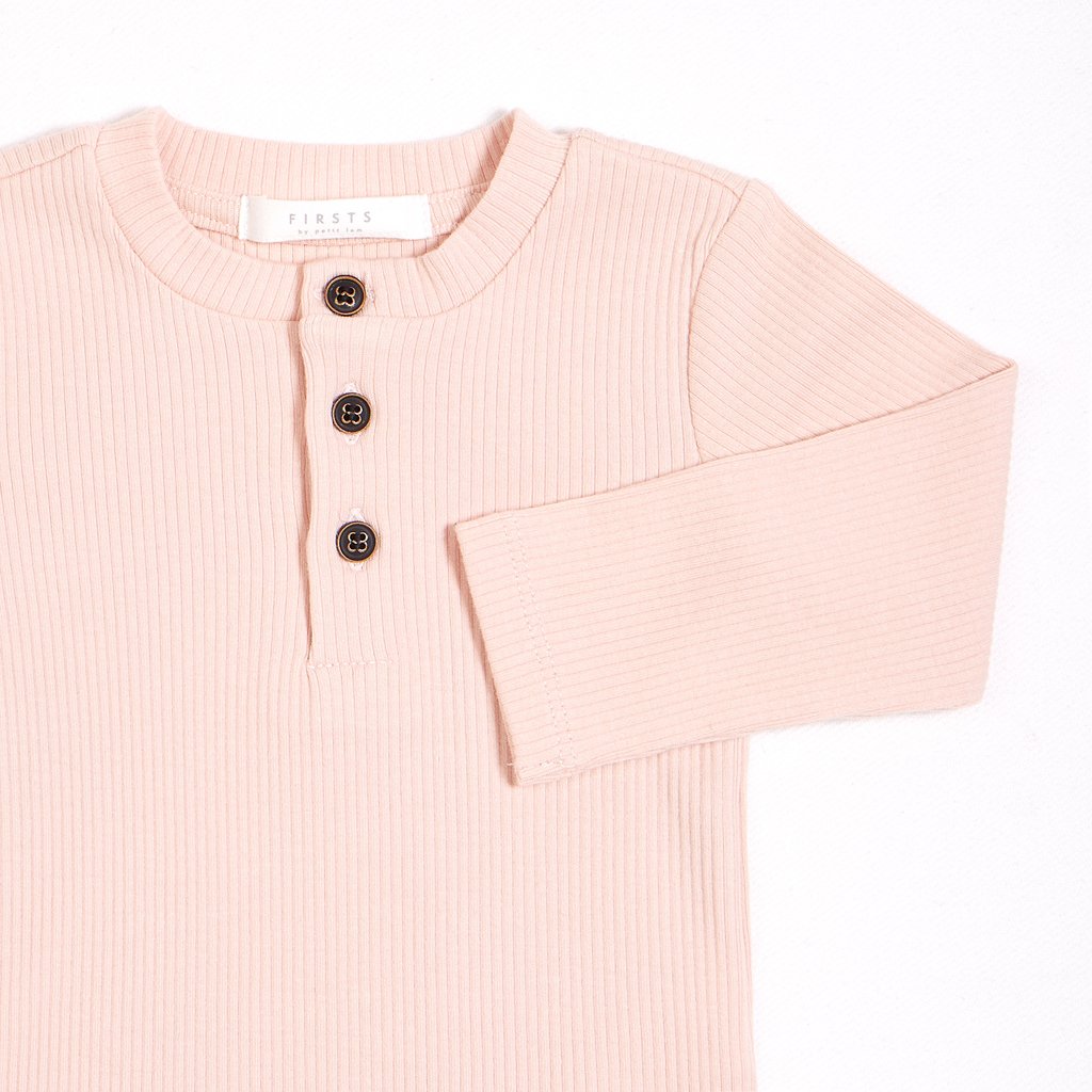 FIRSTS Rose Henley Top with Organic Cotton