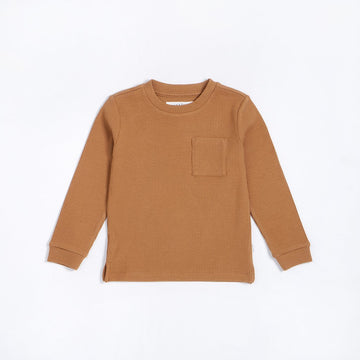 Golden Wheat Modal Rib Long-Sleeve T-Shirt