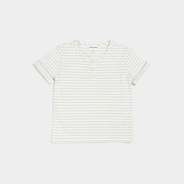 Light Grey Yarn-Dye Stripe T-Shirt