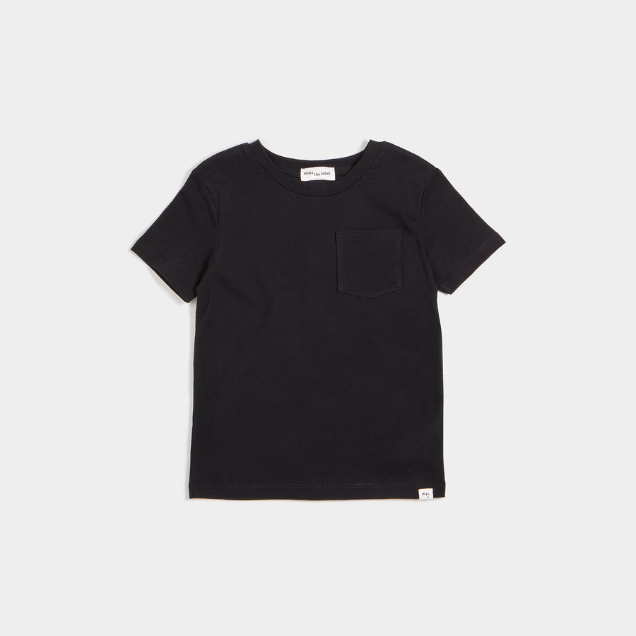 "Miles Basics" Pure Black T-Shirt