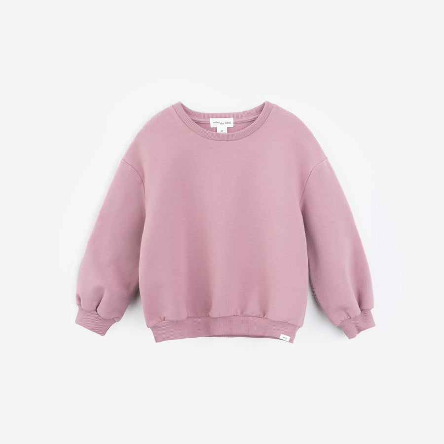 Miles Basics Fleece Girls' Sweatshirt in Mauve