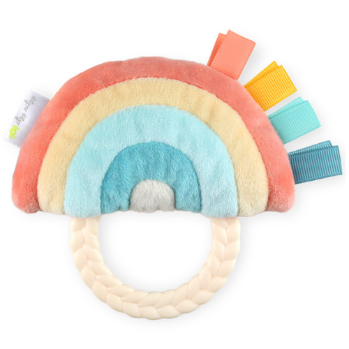 Rainbow Ritzy Rattle Pal™ Plush Rattle Pal with Teether