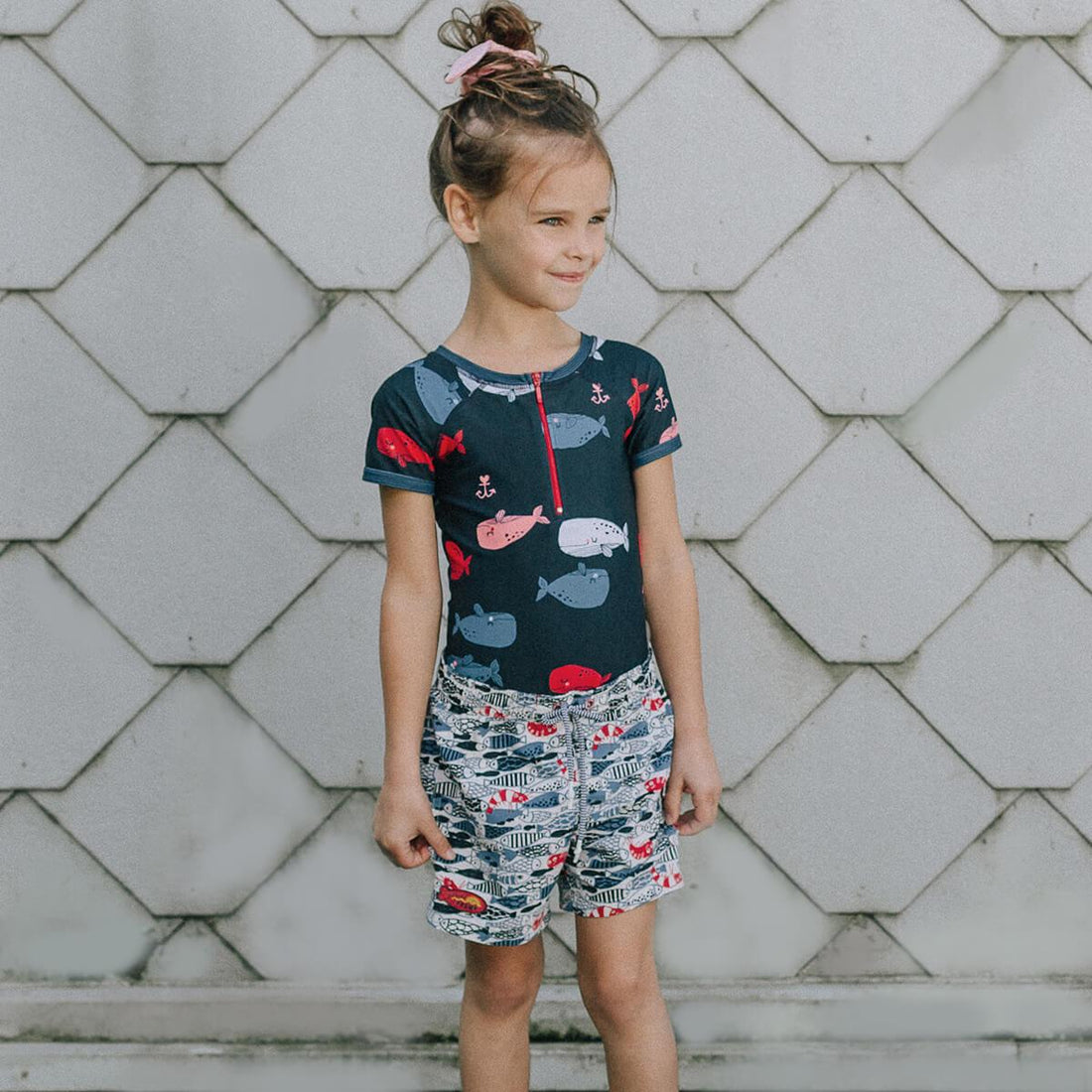 ONE-PIECE BLUE SWIMSUIT, GIRL