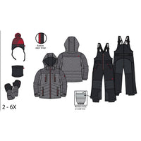 Blizz Snowsuit Set - Gray/Red