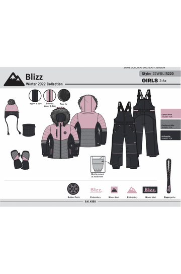 Blizz Snowsuit Set - Cameo Pink