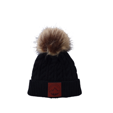 Outdoorable Black Pom Pom Beanie