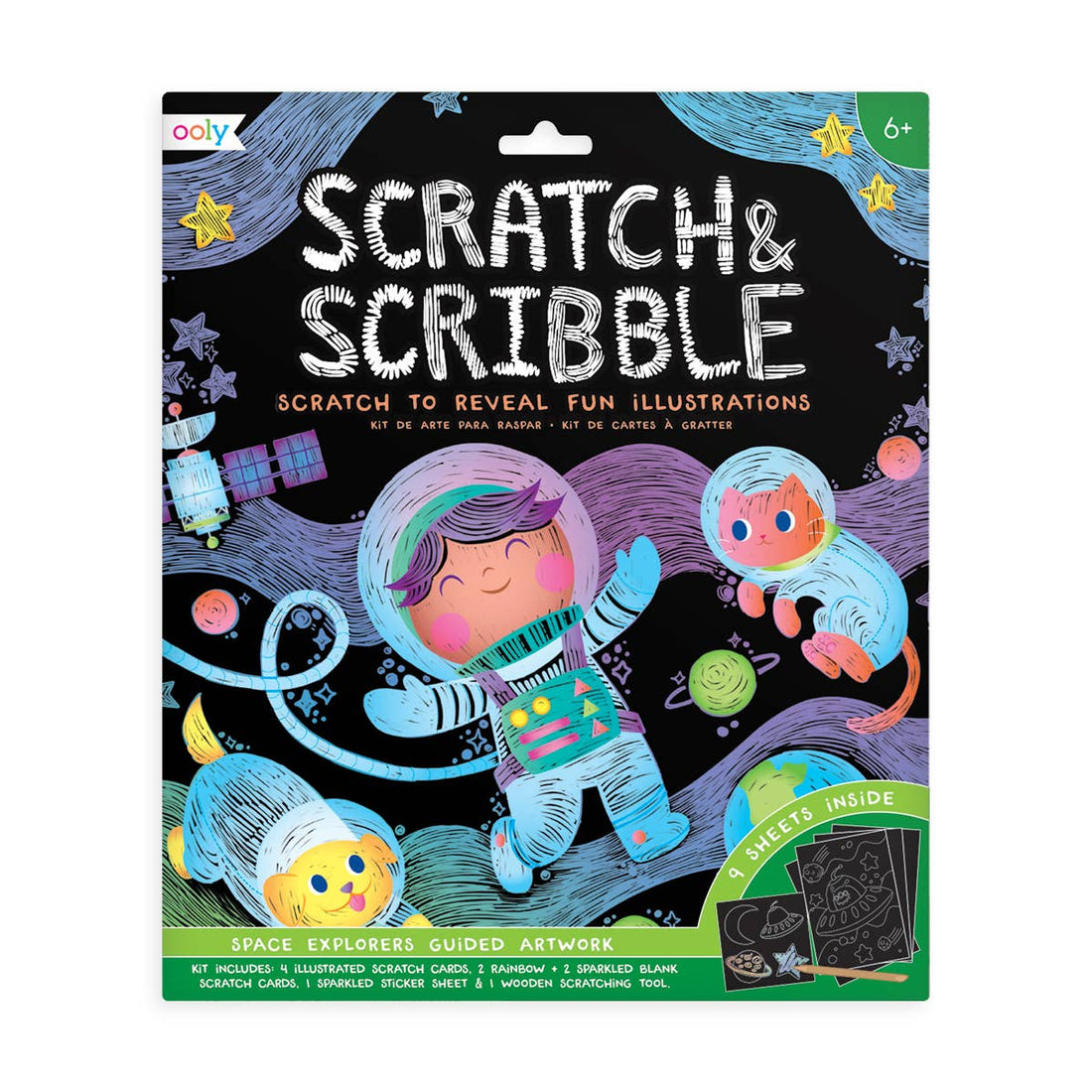 space explorer scratch and scribble scratch art kit