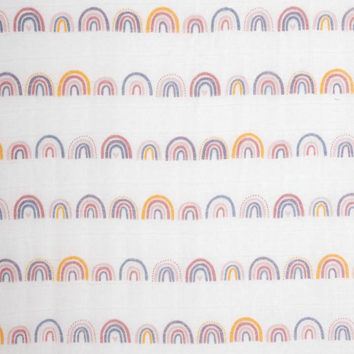 Muslin Crib Sheet - Linear Rainbow