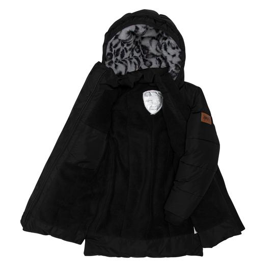 Black Hooded Winter Puffer Long Coat With Pockets