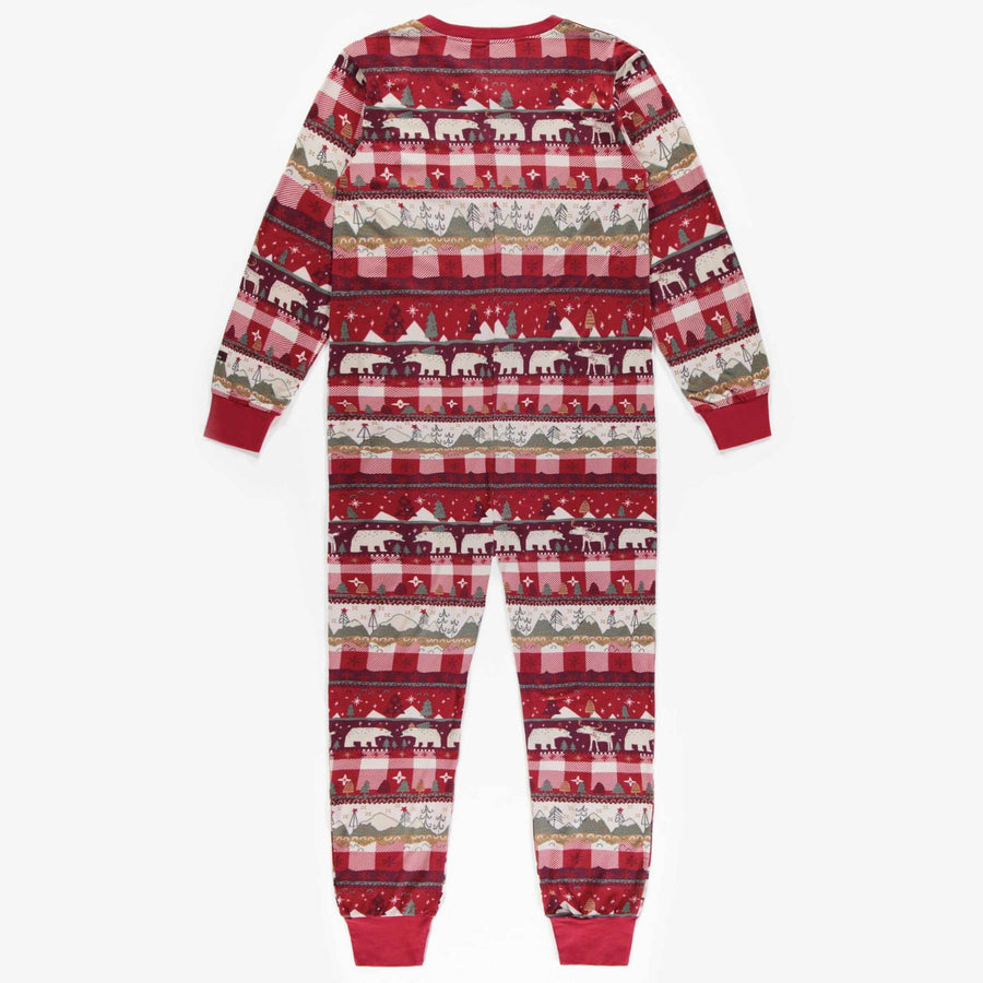 HOLIDAY ONE-PIECE PYJAMA IN BRUSHED POLYESTER, ADULT