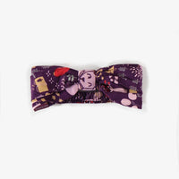 PURPLE PATTERNED HEADBAND WITH BOW, BABY