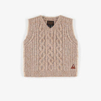 KNITTED CABLE SWEATER VEST, BABY