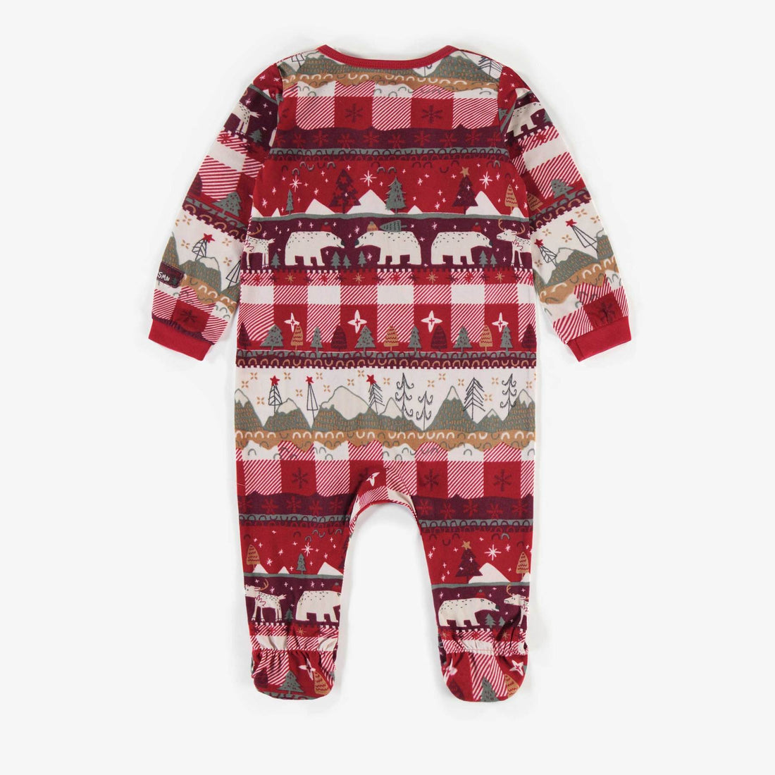ONE-PIECE HOLIDAY PYJAMA IN BRUSHED POLYESTER, BABY