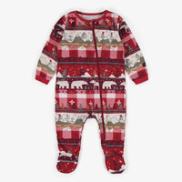 ONE-PIECE HOLIDAY PYJAMA IN BRUSHED POLYESTER, BABY