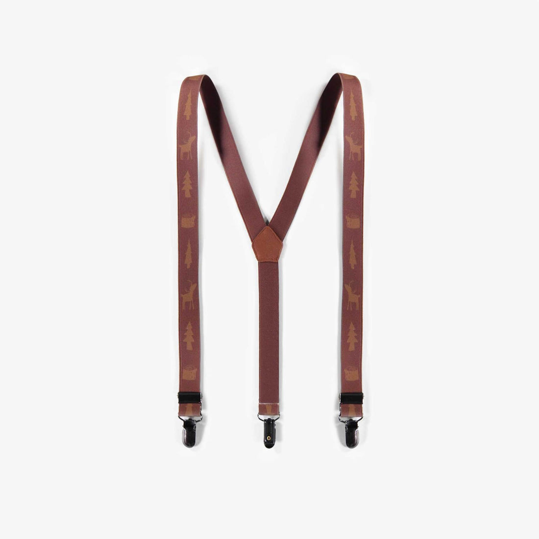 BROWN PATTERNED SUSPENDERS, CHILD
