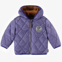PURPLE QUILTED PUFFER COAT, BABY