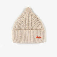 CREAM KNITTED TOQUE IN RECYCLED POLYESTER, BABY