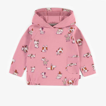 HOODIE IN PEACH TOUCH EFFECT JERSEY, BABY