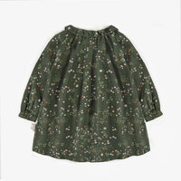 GREEN FLORAL DRESS IN VISCOSE, BABY